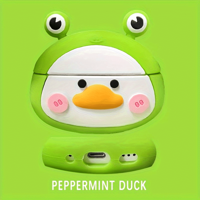 Adorable 3D Frog & Duck Cartoon Silicone Case for Apple for Airpods 1/2/Pro - Perfect Birthday or Easter Gift for Youngsters and Loved Ones - Image 9