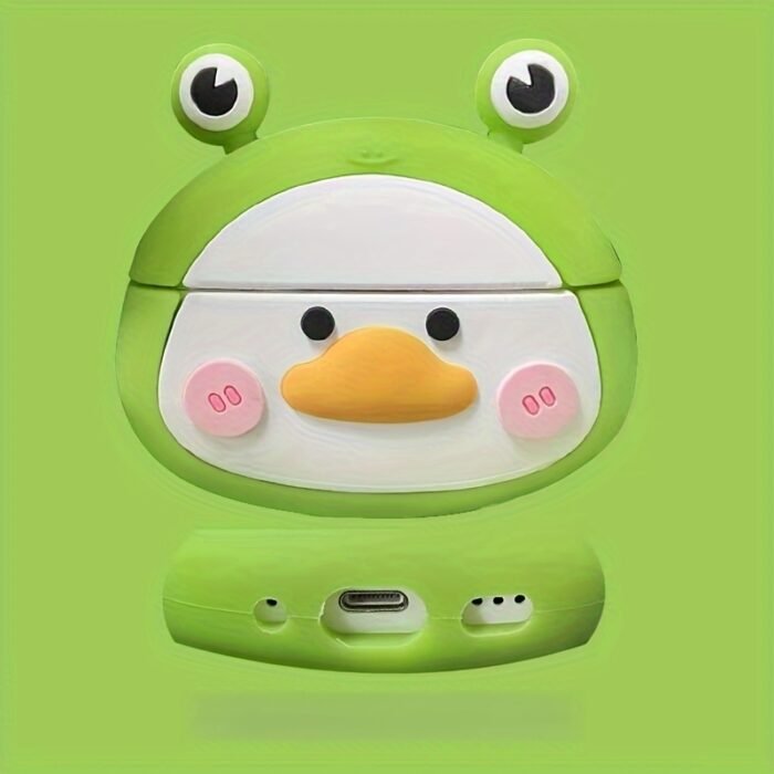 Adorable 3D Frog & Duck Cartoon Silicone Case for Apple for Airpods 1/2/Pro - Perfect Birthday or Easter Gift for Youngsters and Loved Ones - Image 8