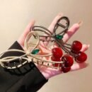 1/2pcs Women's Fashionable Cherry Large Claw Hair Grips Shark Clip