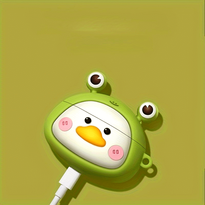 Adorable 3D Frog & Duck Cartoon Silicone Case for Apple for Airpods 1/2/Pro - Perfect Birthday or Easter Gift for Youngsters and Loved Ones - Image 12