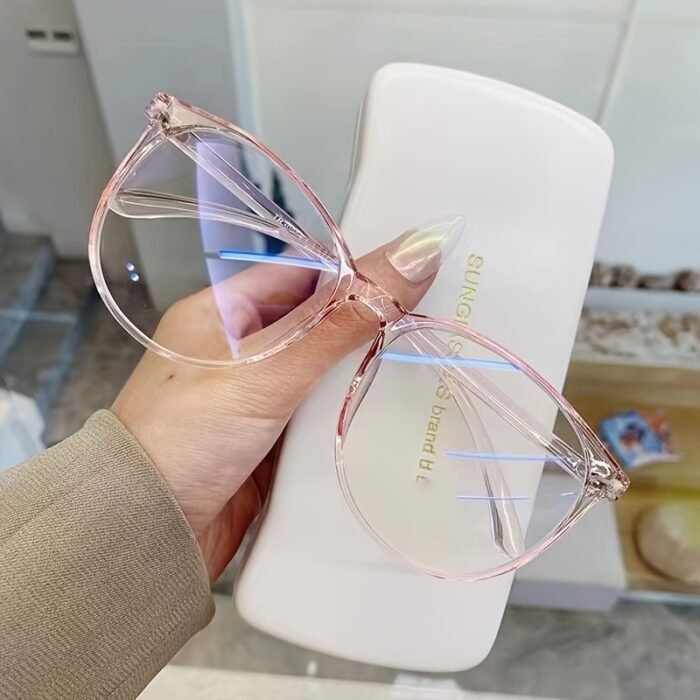 1pc Y2K Style Transparent Fashion Glasses, Clear Lens for Women & Men, Reduces Eye Fatigue from Computer, TV, Phone & Gaming, Casual PC Frame - Image 8