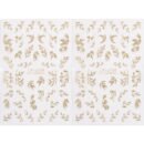 2pcs Golden Glitter Leaf Design Nail Stickers, Self-Adhesive Willow Leaf Pattern for DIY Salon, Women and 'S Nail Art Supplies LS-J