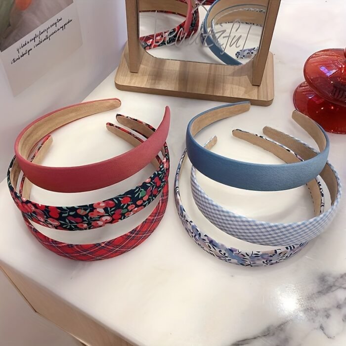 3pcs, Fresh Elegant Classic Wide Brim Floral Headbands, Women Girls Country Style Casual Leisure Hair Accessories, Gift Photo Props - Image 8