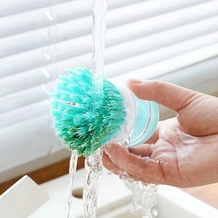 [Press Out Liquid] Handheld Cleaning Brush | 1pc | Multifunctional Cleaning Brush, Cleaning Supplies, Cleaning Tool, Kitchen Dishwashing Brush, Pot Washing Brush - Image 8