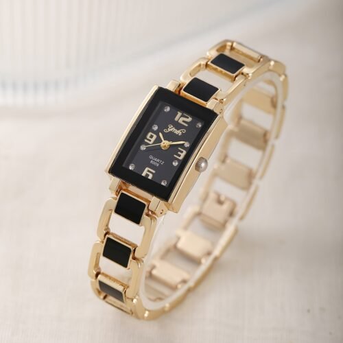 [Elegant Watch] Fashionable Elegant Square Quartz Women's Watch | Alloy Chain, Perfect for Students & Professionals, Ideal Gift