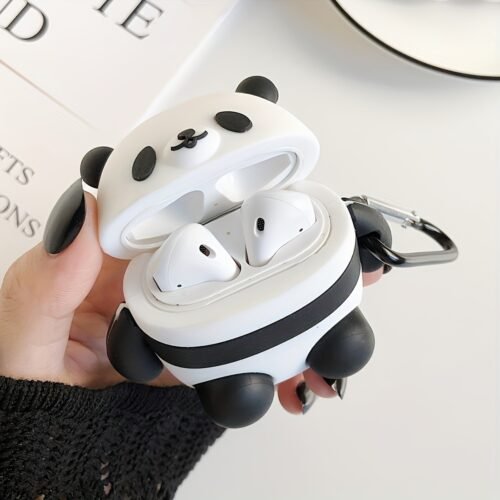 Protective Case Silicone Shell for AirPods 1/AirPods 2 Personality Simple Silicone Anti-fall Storage Box Fat Panda with Buckle for AirPods Pro/AirPods Pro 2/for AirPods 3 Cartoon Anti-fall Soft Shell Couple Gift Small Gift