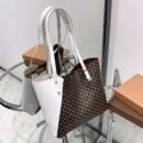 Women's Lightweight Tote Bag - Minimalist Magnetic Closure Large Capacity Shoulder Bag for Office, College, Commute - White, Pink, Black, Everyday Carry, Sleek Handbag, Durable Construction, Spacious Handbag, Working Professionals