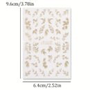 2pcs Golden Glitter Leaf Design Nail Stickers, Self-Adhesive Willow Leaf Pattern for DIY Salon, Women and 'S Nail Art Supplies LS-J