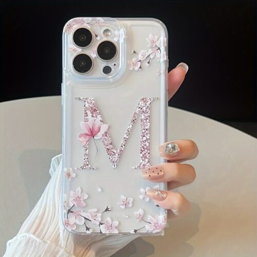 Space Shell Transparent Flower Letter MTPU Anti-Fall Full Coverage Precision Protective Case for Apple iPhone6/7/8/X/Xs/Xr/Xs Max/11/12/13/14/15/16Pro Max