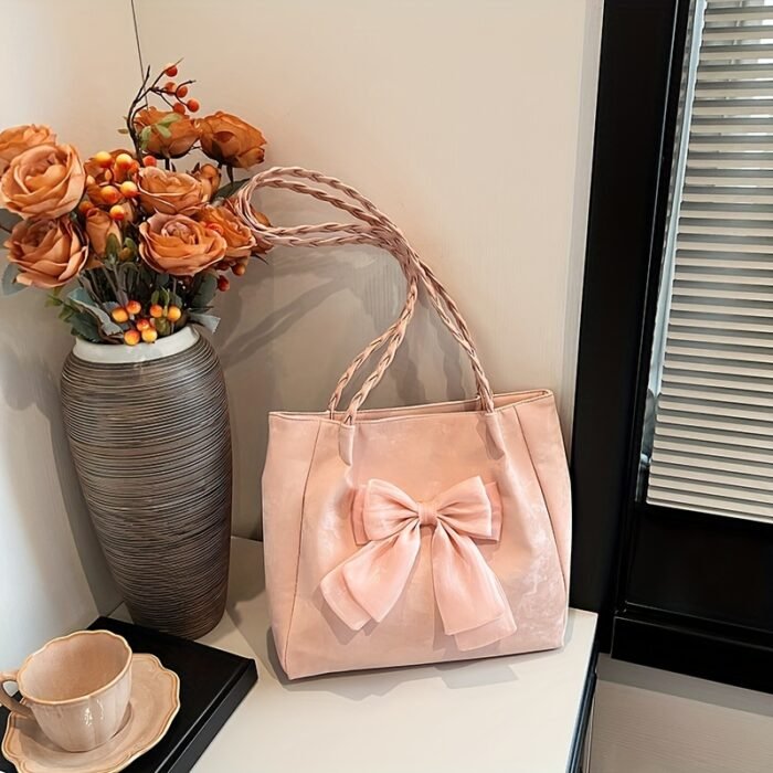 [New Fashionable Bow Bag] 2024 New Fashionable Influencer Student Bow Large Bag | Versatile Women's Crossbody Shoulder Bag - Image 8