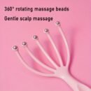 1pc Relaxation Essentials Manual Head Massager with Rolling Beads - Plastic Scalp Massager Claw for Meridian Activation and Stress Relief