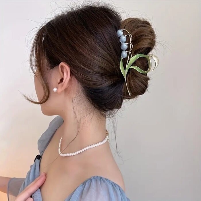 [1pc Strawberry Hair Claw] 1pc Trendy Strawberry Metal Hair Claw, Girl's Ponytail Large Hair Clip Accessories Headwear - Image 11