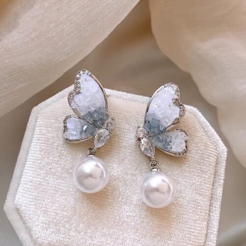 Elegant Butterfly Earrings for Women - Small, Crowd-Standing Ear Ornaments