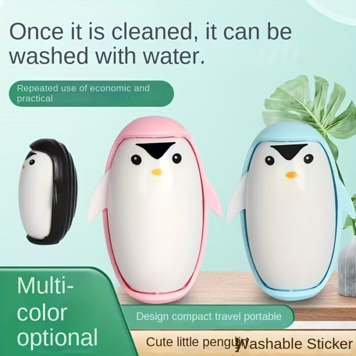 Cute Penguin Lint Roller - Portable, Washable Fabric Debris Remover for Clothes & Home, Easy to Use, No Electricity Needed, Home Cleaning Essentials | Playful Design | Easy Grip Handle, Lint Roller for Clothes - Image 8