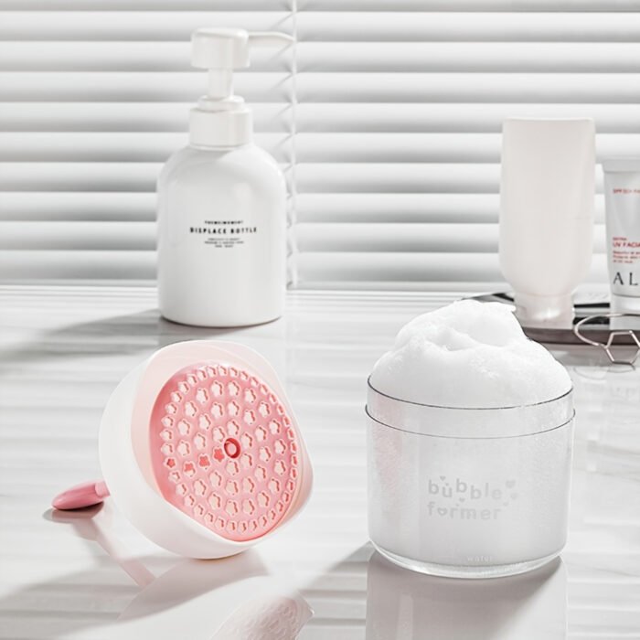 Phthalate-Free Bubble former Shampoo Foam Maker - 1pc Freestanding, Electricity-Free Handheld Bubble Cup for Face Washing - Magic Foam Dispenser - Image 14