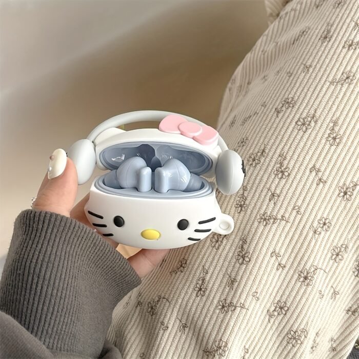 [Silicone Protective Case for ]Sanrio Decorative 3D Bag Charm Stereo Headphone Case, Cartoon Protective Cover, Scratch Resistant, Shockproof Earphone Accessory - Image 11