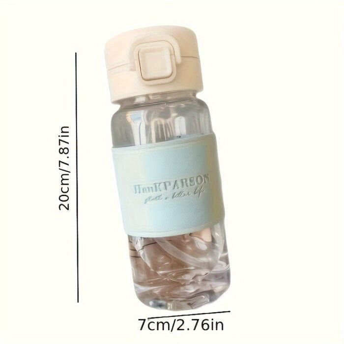 HankPARSON 17oz Leak-Proof Sports Water Bottle with Straw & Flip Lid - PVC-Free, Durable PET Plastic, Ideal for Gym, Outdoor Activities & Travel, Oval Shape - Image 4