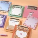 [30 Cute Cartoon Clipboard Notepads] 1pc of 30 Cute Cartoon Clipboard Notepads, Animal Pattern Notepads, Message Papers, Memo Notes, Perfect for School, Office and Home Use