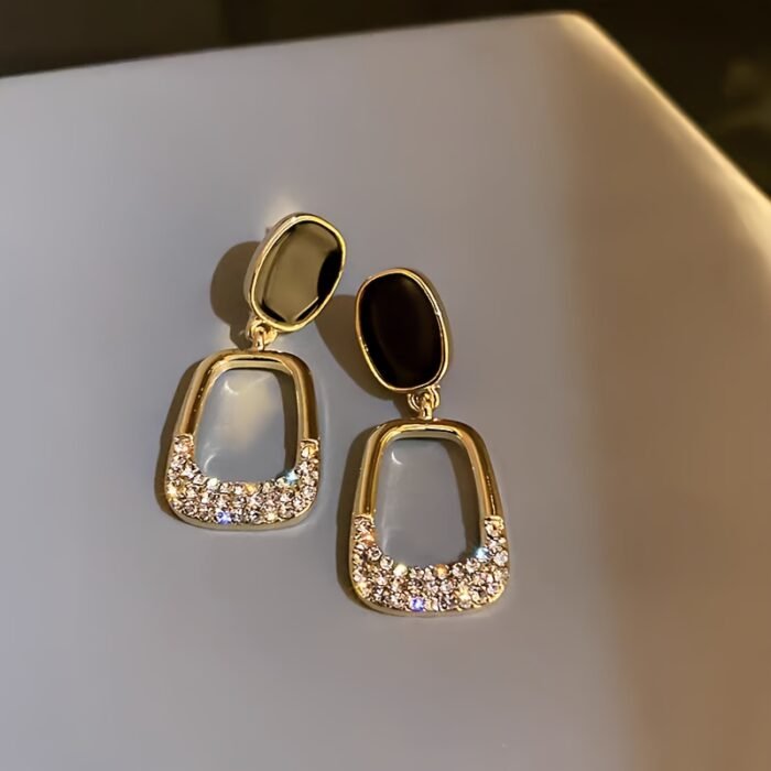 Elegant Minimalist Geometric Earrings for Women - Copper Alloy Dangle Earrings with Accents, Versatile for Work, Daily Wear & Mother’s Day Gifts, Daily Wear Earrings | Geometric Jewelry | Embellishment, Novelty Earrings - Image 4
