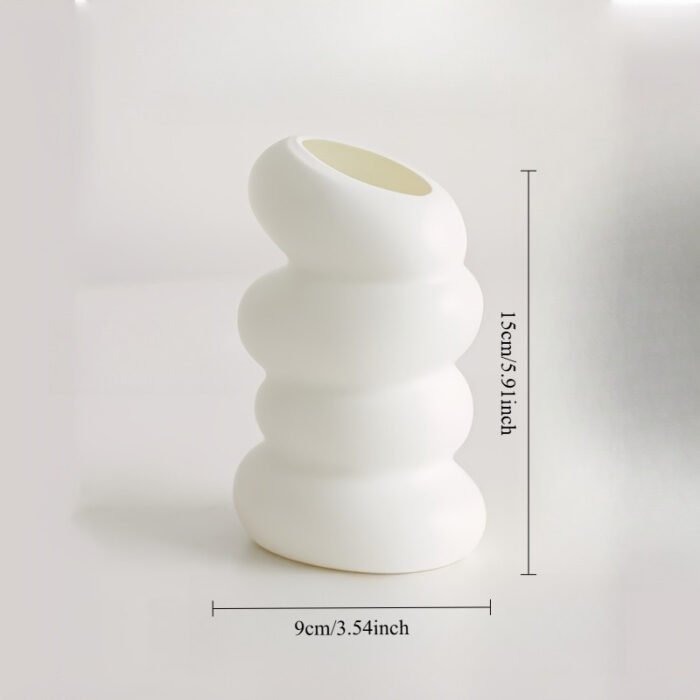 Vintage Style Spiral Vase - Unique Twisted Design, Ideal for Fresh and Hydroponic Plants, Creative Home Decor, Plastic, No Battery Required - Image 5