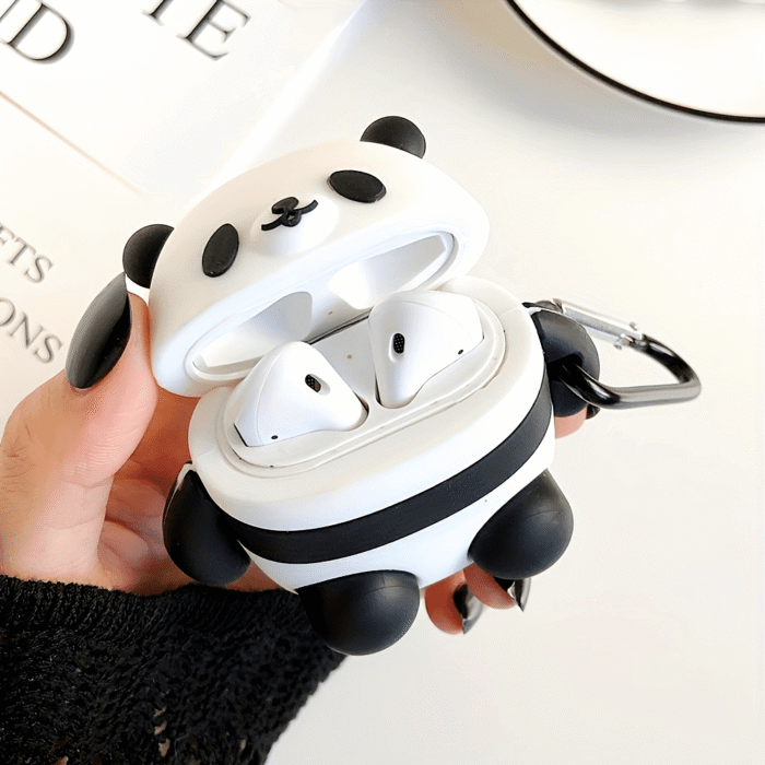 Protective Case Silicone Shell for AirPods 1/AirPods 2 Personality Simple Silicone Anti-fall Storage Box Fat Panda with Buckle for AirPods Pro/AirPods Pro 2/for AirPods 3 Cartoon Anti-fall Soft Shell Couple Gift Small Gift - Image 13