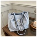 Women's Tote Bag Women's Crossbody Bag 2025 Commuter Large Capacity New Summer Silvery Shoulder Bag