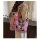 [ Authorized] Disney New 1pc Minnie Cartoon Canvas Bag Ladies Thickened New Large Capacity Handbag Commuting Shoulder Tote