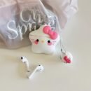 Official Sanrio Hello Kitty Star Theme Silicone Case for AirPods Pro - Cute Cartoon Design, Suitable for 1st/2nd/3rd/4th Generation Wireless Earphones