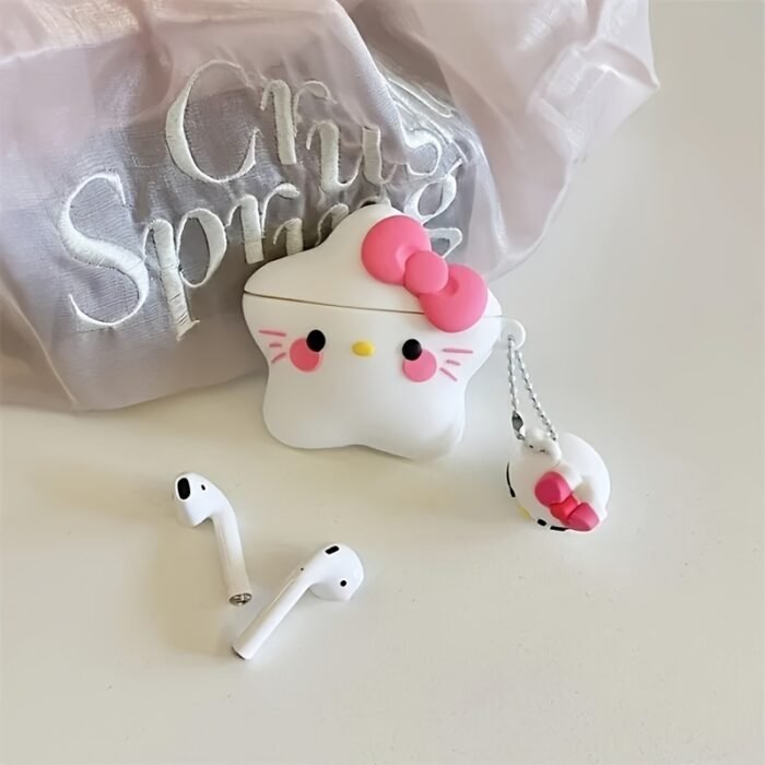 Official Sanrio Hello Kitty Star Theme Silicone Case for AirPods Pro - Cute Cartoon Design, Suitable for 1st/2nd/3rd/4th Generation Wireless Earphones - Image 10