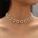 [Retro Minimalist Necklace] Golden-Tone Women's Retro Minimalist Necklace | JQ7221 Imitation Pearl Chain, Lightweight Elegant Clavicle Chain for Daily Wear & Parties | Timeless Versatile Jewelry Gift, Party Accessory, Casual Chic Accessory, Trendy Style, Delicate Craftsmanship, Fashion Lovers