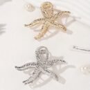 1pc Oversized Metal Starfish Hair Claw Clip - Retro Ocean Style Hair Accessory, Golden-Tone Alloy for Women, Perfect for Beach Vacations & Casual Outfits, Beach Vacation Accessory | Elegant Hair Accessory | Durable Metal Constructio