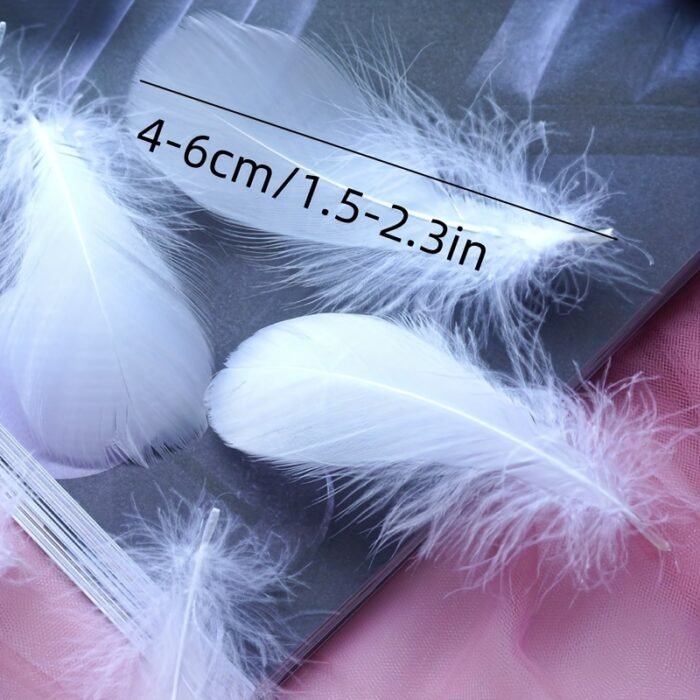 100pcs/pack, Feather Gift Box Filling, Gift Box Packaging Filling, Christmas, Wedding, Birthday, Bride Engagement Craft Gift Box Bag Filling, Decorative Gift Packaging, Decorative Jewelry DIY Feather Raw Materials - Image 6
