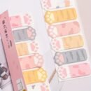 1pc (120Sheets In Total)Cat Paw Shaped Sticky Note.Cute Cartoon Cat Series Row Sitting Convenience Stickers,Reading Mark Index Stickers,Work Memo Stickers,Office And Learning Memo Message Stickers.