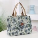 Women's Tote Bag New Product, Thickened Knitted Jacquard Fabric, Tote Bag, Work Portable Shopping Bag, Outing Storage Bag, Women's Bag, Retro, Large Capacity, Ethnic Style, Daily Use, Back-to- Season, Ramadan Festival, Square Bag, hand-carried bag, suitable for and office