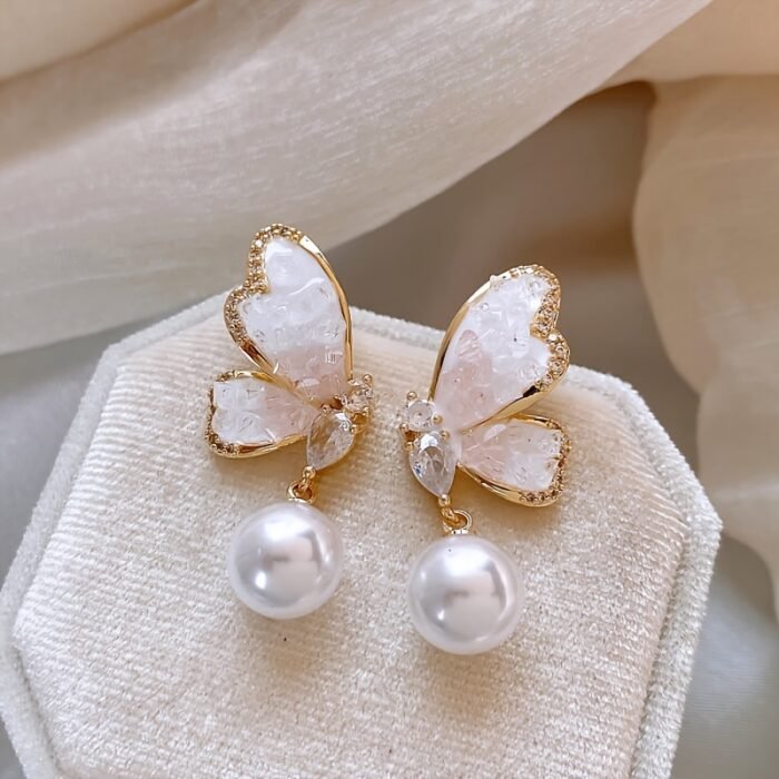 Elegant Butterfly Earrings for Women - Small, Crowd-Standing Ear Ornaments - Image 4