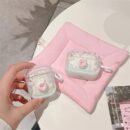 Pink donuts suitable for Apple wireless Wireless AirPods Pro 1, 2, 3 earphones silicone protective case for women