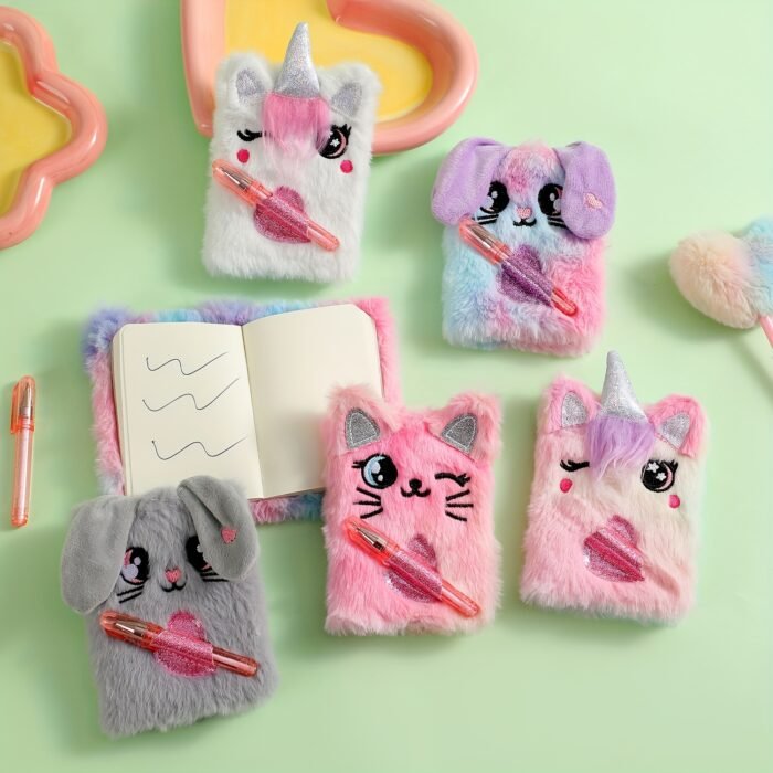 Adorable Mini Notebook with Cute Cat Design - Portable Small Diary with Pen Pocket, Ideal Gift for Students, Polyester Cover, Pink and White, Diary Accessories | Playful Design | Durable Cover - Image 8