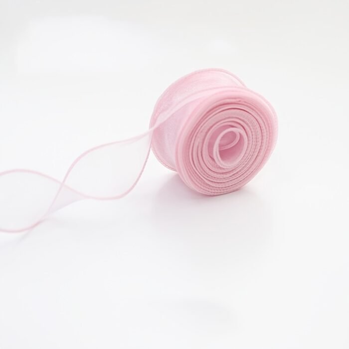 9.14 meter Sheer Chiffon Ribbon - Elegant Organza Satin for Gift Wrapping, Cake Decorating, Bouquets, Wedding Crafts & DIY Projects - Available in Gray, White, Pink, Red, Green, Golden, Black, Festive Decorating | Flowing Texture Ribbon | Organza Satin Ribbon - Image 8