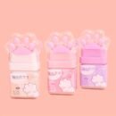 1pc Cat Paw Cute Roller Eraser Girl Pencil Eraser Rubber Cartoon Pen Eraser Supplies Prizes Office Eraser Gift giving