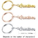 1pc Customized Custom Name Birthday Keychain Personalized Letter Stainless Steel Keychain Ring Men and Women Father's Day Mother's Day Valentine's Day Gift