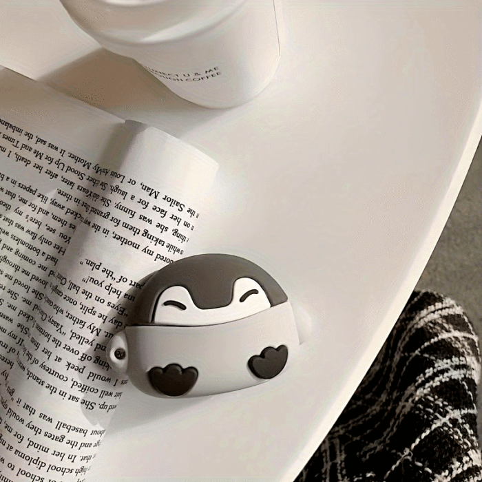 [Penguin Case] Silicone Penguin Protective Case | 1pc for Airpods 3/Pro, Dropproof Headphone Cover, Cute Animal Design, 1/2 Apple Compatible, Durable Protective Accessory - Image 20