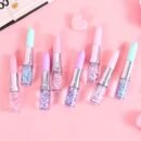4pcs Creative Lipstick-Design Pens with Glitter Confetti Filling - Assorted Pastel Colors, Durable Plastic Fun Writing Stationery for Students, School Office Supplies & Prize Gifts, Student Gift Item | Playful Aesthetic | Sparkling Confetti, Cute Pens