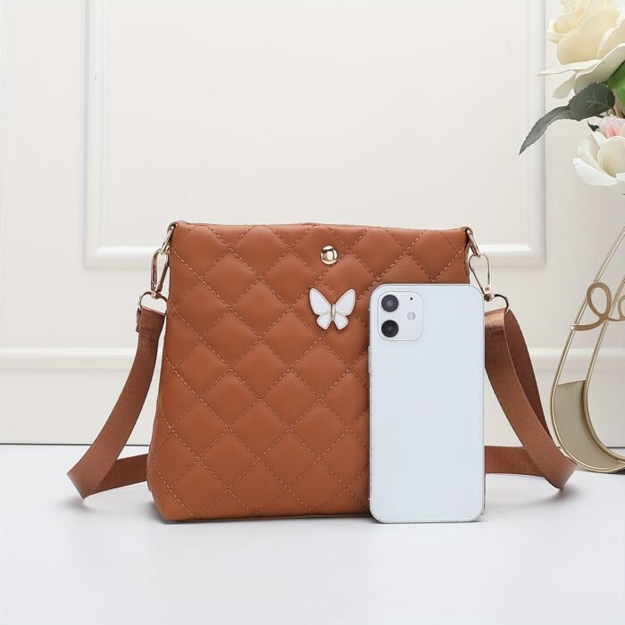 Chic Quilted Bucket Crossbody Bag - Fashionable Mini Purse for Women - Versatile Shoulder Handbag with Stylish Quilting Design - Image 19