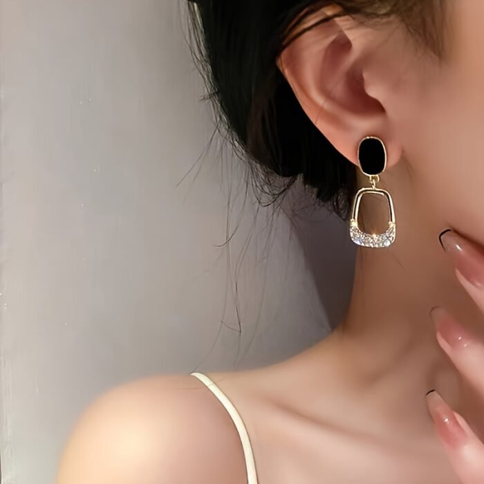 Elegant Minimalist Geometric Earrings for Women - Copper Alloy Dangle Earrings with Accents, Versatile for Work, Daily Wear & Mother’s Day Gifts, Daily Wear Earrings | Geometric Jewelry | Embellishment, Novelty Earrings - Image 7