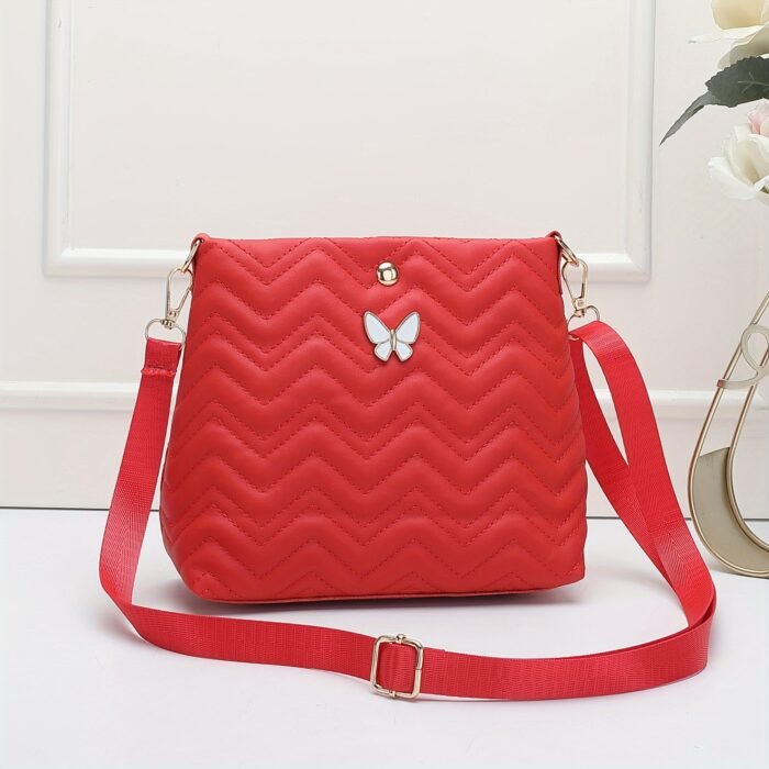 Chic Quilted Bucket Crossbody Bag - Fashionable Mini Purse for Women - Versatile Shoulder Handbag with Stylish Quilting Design - Image 21