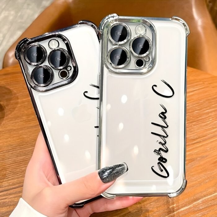 Custom Text Brand New Four-Corner Transparent Shockproof Phone Case Suitable for Iphone 16 Pro Max, 14, 13, 12, 11, And 15 Pro - Image 8
