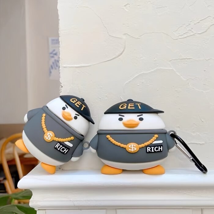 Cartoon Duck Compatible with AirPods 4 Split Case, AirPods Pro 2 Soft Shell New Model AirPods 3rd Generation Earphone Cover Cute - Image 8