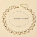 [Retro Minimalist Necklace] Golden-Tone Women's Retro Minimalist Necklace | JQ7221 Imitation Pearl Chain, Lightweight Elegant Clavicle Chain for Daily Wear & Parties | Timeless Versatile Jewelry Gift, Party Accessory, Casual Chic Accessory, Trendy Style, Delicate Craftsmanship, Fashion Lovers