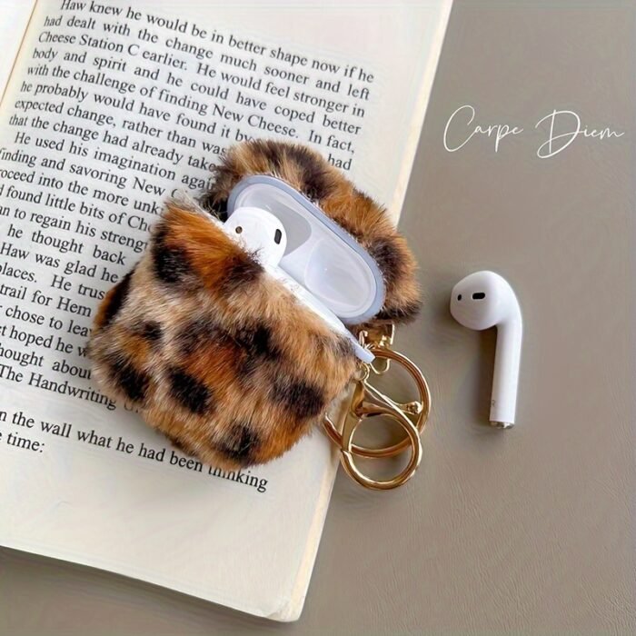 Brown Leopard Printed Plush Headphone Case Suitable For AirPods3 Protective Case For Airpods1/2 Generation Pro2 Wireless Headphone Case Protective Case - Image 13