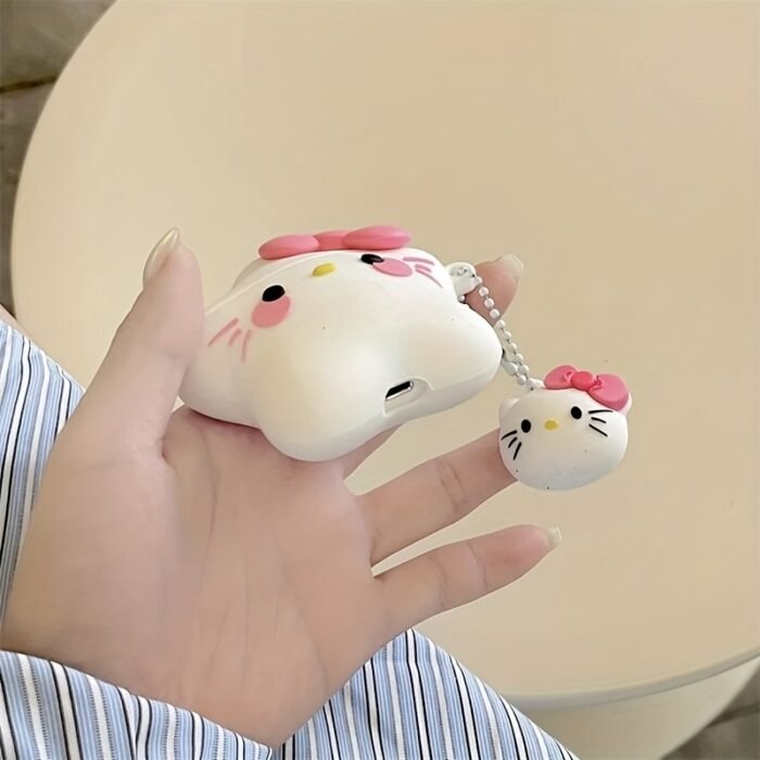 Official Sanrio Hello Kitty Star Theme Silicone Case for AirPods Pro - Cute Cartoon Design, Suitable for 1st/2nd/3rd/4th Generation Wireless Earphones - Image 5